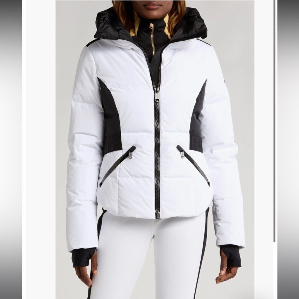 Goldbergh Lou Down Ski Jacket NWT white and black US 8 Waterproof
